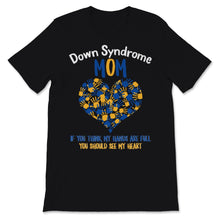 Load image into Gallery viewer, Down Syndrome Mom Awareness Full Heart Love Yellow and Blue Ribbon