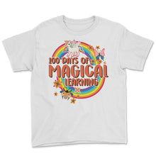 Load image into Gallery viewer, 100 Days Of Magical Learning, Funny 100 Days Unicorn Tee, teacher And