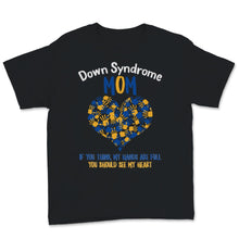 Load image into Gallery viewer, Down Syndrome Mom Awareness Full Heart Love Yellow and Blue Ribbon