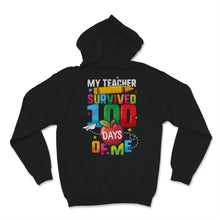 Load image into Gallery viewer, 100 Days Of School Shirt For Students My Teacher Survived 100 Days Of