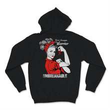 Load image into Gallery viewer, Brain Aneurysm Awareness Warrior Unbreakable Strong Woman Red Ribbon
