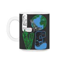 Load image into Gallery viewer, Love World Earth Day Environmental Shirt, Gift For Earth Lover, Save - 11oz Mug - Black on White