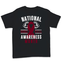 Load image into Gallery viewer, National Sickle Cell Awareness Month Burgundy Ribbon Strong Disease