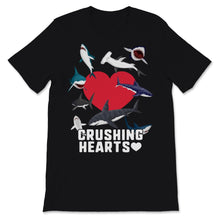 Load image into Gallery viewer, Crushing Hearts Shirt Kids Valentine's Day Shark Boys Gift