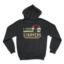 Load image into Gallery viewer, Electrician Shirt, I Love Strippers Pliers Wire Stripper Tee, Funny - Hoodie - Black