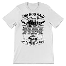 Load image into Gallery viewer, Social Worker Pray God Gold Heart Love Hug Social Work Month