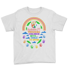 Load image into Gallery viewer, Pediatric Occupational Therapy Shirt, Providing Children OT Gift, - Youth Tee - White