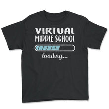 Load image into Gallery viewer, Virtual Middle School Loading T Shirt - Youth Tee - Black
