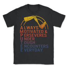 Load image into Gallery viewer, Amputee Always Motivated And Perseveres Shirt, Leg Prosthetic - Unisex T-Shirt - Black