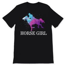 Load image into Gallery viewer, Horse Girl I Love My Horses Racing Riding Equestrian Watercolor Pink