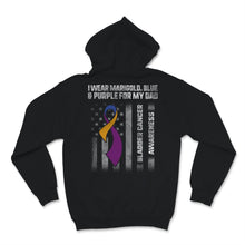 Load image into Gallery viewer, Bladder Cancer Awareness I Wear Marigold Blue And Purple Ribbon