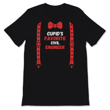Load image into Gallery viewer, Valentines Day Shirt Cupid's Favorite Civil Engineer Funny Red Bow