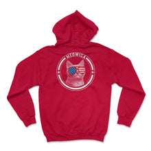 Load image into Gallery viewer, 4th Of July Shirt, Meowica USA Flag Sunglasses Cute Cat Lover - Hoodie - Red