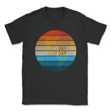 Load image into Gallery viewer, Earth Day Everyday Vintage Planet Pine Tree Green Preserve - Unisex T-Shirt - Black