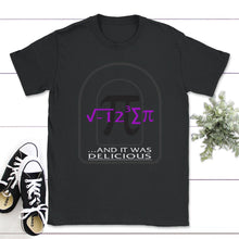 Load image into Gallery viewer, Pi Day Shirt, I Ate Sum Pi Equation, Math Teacher Gift, 3.14 Math - Unisex T-Shirt - Black
