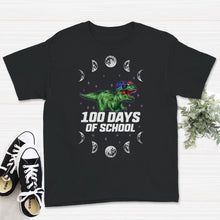Load image into Gallery viewer, 100 Days Of School Shirt, 100 Days Of School Dinosaur T-Rex Tee,