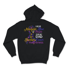 Load image into Gallery viewer, Bladder Cancer Awareness I Wear Marigold Blue And Purple Ribbon