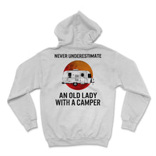 Load image into Gallery viewer, Never Underestimate An Old Lady With A Camper Vintage Retro Gift For