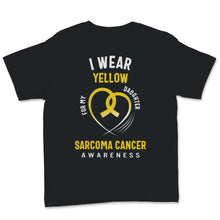 Load image into Gallery viewer, I Wear For My Daughter Yellow Sarcoma Cancer Awareness Ribbon Heart