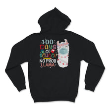 Load image into Gallery viewer, 100 Days Of School Shirt No Probllama Cute Llama Wearing Face Mask