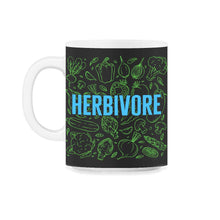 Load image into Gallery viewer, Herbivore Shirt, Vegetables Tee, Vegan Eating Healthy Plants Veggies - 11oz Mug - Black on White