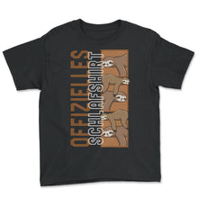 Load image into Gallery viewer, Sleep Shirt, offizielles Sleep Lazy Dad Faultier Design Lustiges - Youth Tee - Black