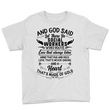 Load image into Gallery viewer, Social Worker Pray God Gold Heart Love Hug Social Work Month