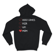 Load image into Gallery viewer, Kids Shirt Funny Heart Mom Video Games Pizza Wifi Valentine's Day