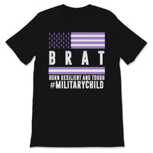 Load image into Gallery viewer, Military Child Month Awareness Ribbon Purple Up Brat Born Resilient