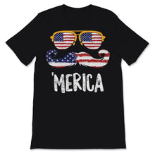 Load image into Gallery viewer, Merica Sunglasses America USA Flag Mustache 4th of July Celebration