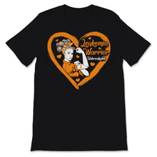 Load image into Gallery viewer, Leukemia Awareness Warrior Unbreakable Strong Woman Orange Ribbon