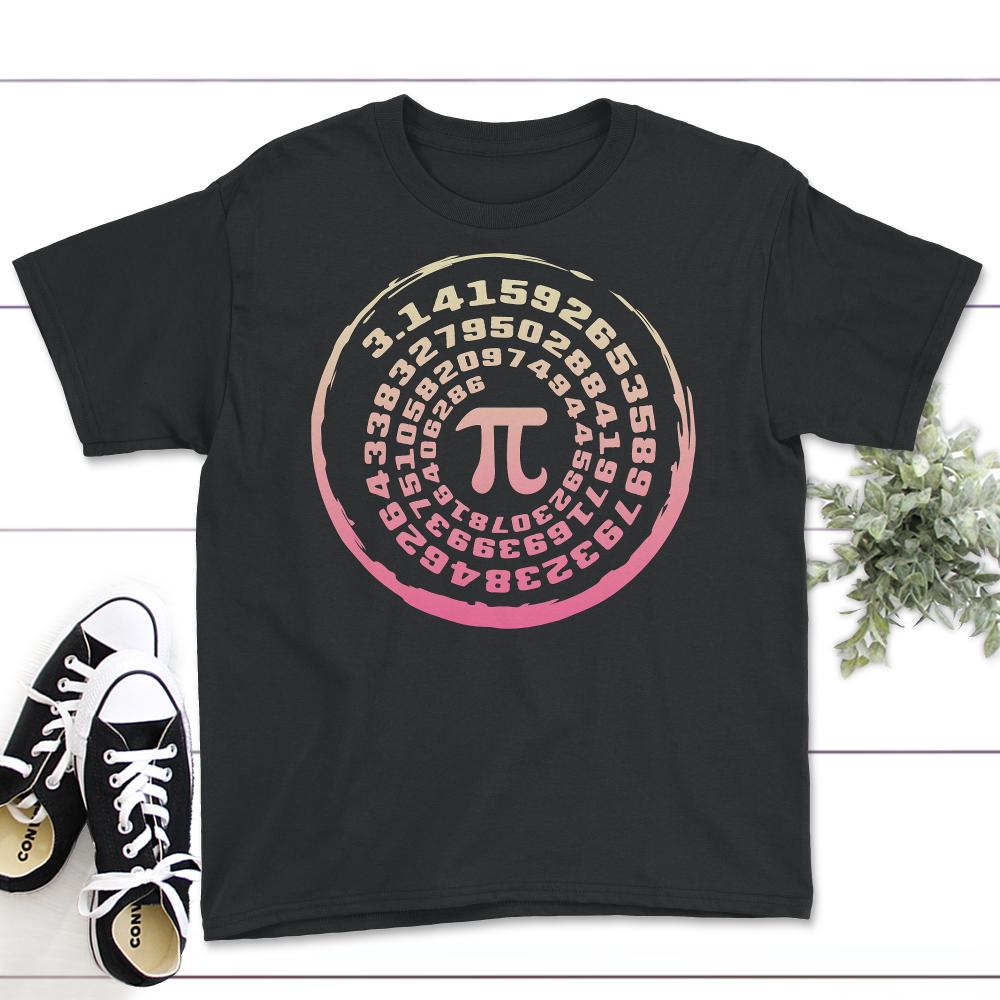 Pi 3.1415926535897 Shirt, Funny Pi Spiral Number Symbol Gift