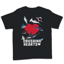 Load image into Gallery viewer, Crushing Hearts Shirt Kids Valentine's Day Shark Boys Gift