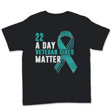 Load image into Gallery viewer, 22 a Day Veteran Lives Matter Retro USA American Flag PTSD Awareness