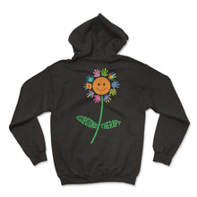 Load image into Gallery viewer, Occupational Therapy Shirt, OT Helping Hands Sunflower Tee, - Hoodie - Black