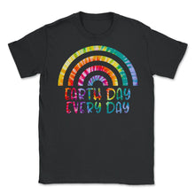 Load image into Gallery viewer, Earth Day Everyday Pine Tree Green Vintage Sunset Preserve - Unisex T-Shirt - Black
