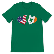 Load image into Gallery viewer, St Patrick's Day Irish American US FLAG Hearts Ireland USA Love