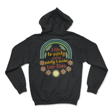 Load image into Gallery viewer, Napping Shirt, I Like To Party By Take Naps, Funny Vintage Rainbow - Hoodie - Black