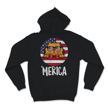 Load image into Gallery viewer, Merica Cute Cat Wearing Sunglasses America USA Flag 4th of July