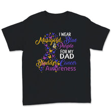 Load image into Gallery viewer, Bladder Cancer Awareness I Wear Marigold Blue And Purple Ribbon