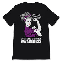 Load image into Gallery viewer, Domestic Violence Awareness Love Shouldn't Hurt Purple Ribbon Warrior