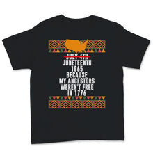 Load image into Gallery viewer, Juneteenth Day My Ancestors Weren't Free in 1776 July 4th Black