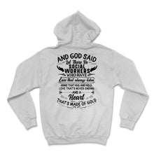 Load image into Gallery viewer, Social Worker Pray God Gold Heart Love Hug Social Work Month