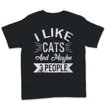 Load image into Gallery viewer, I Like Cats And Maybe 3 People Shirt Cats Mom Cute Kitten Love Funny