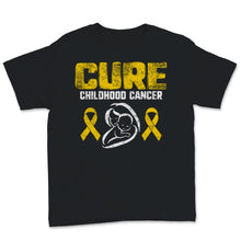 Load image into Gallery viewer, Cure Childhood Cancer Gold Ribbon Support Mom awareness Kids Yellow