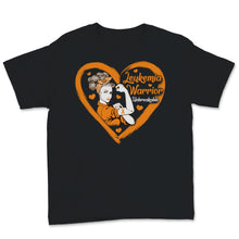 Load image into Gallery viewer, Leukemia Awareness Warrior Unbreakable Strong Woman Orange Ribbon