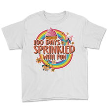 Load image into Gallery viewer, 100 Days Sprinkled With Fun, Funny 100 days Of School Cupcake Tee,