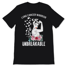 Load image into Gallery viewer, Lung Cancer Awareness Warrior Unbreakable White Ribbon Strong Woman