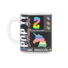 Load image into Gallery viewer, 2nd Birthday Girl Unicorn Cute Tee, Pop Birthday Party Theme Costume - 11oz Mug - Black on White