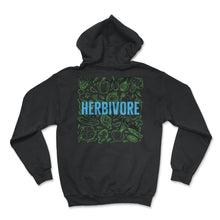 Load image into Gallery viewer, Herbivore Shirt, Vegetables Tee, Vegan Eating Healthy Plants Veggies - Hoodie - Black